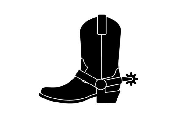 Black Cowboy Boot with Star Emblem and D – A Silhouette Worth Stitching
