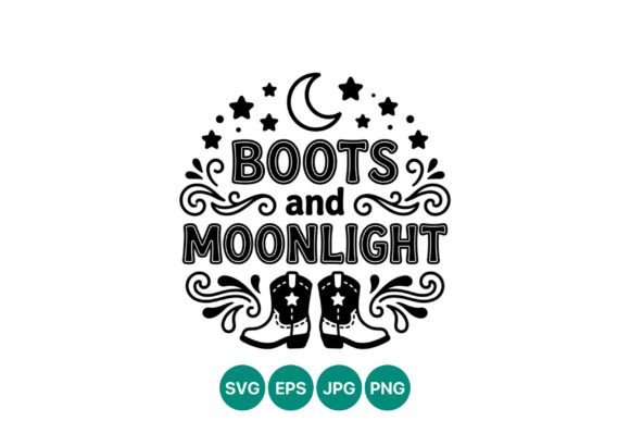 Boots and Moonlight Western Vector Review for Real Embroidery Projects