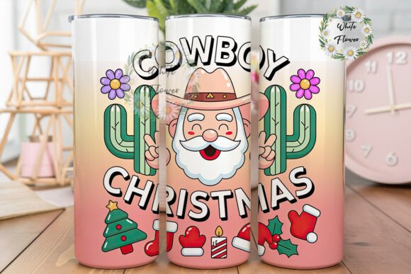 Christmas Cowboy Santa Tumbler Wrap Review