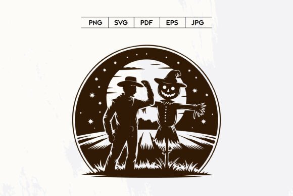 Cowboy and Scarecrow Halloween Art Review