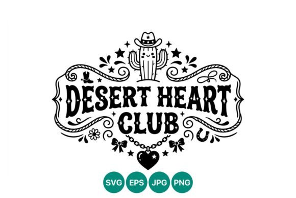 Desert Heart Club Western Vector Art Review for Real Projects