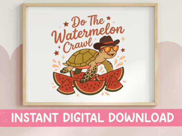 Do the Watermelon Crawl SVG: A Retro Charm for Embroidery Projects