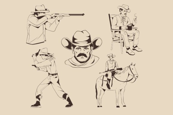 Embroidery Review: Cowboy Character Asset Illustration
