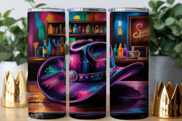 Galaxy Cowboy Hat 20oz Tumbler Wrap Review