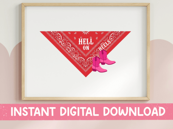 Hell on Heels Bandana SVG PNG: A Bold Embroidery Design for Real Projects
