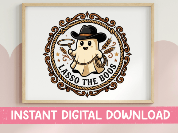 Lasso the Boos Ghost SVG: A Bold Statement for Embroidery Projects