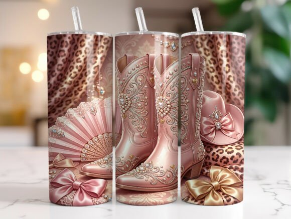 Pink Cowgirl Boots Western Tumbler Wrap Review for Real Projects