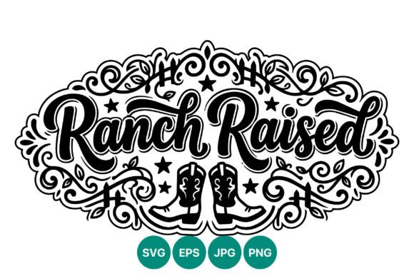 Ranch Raised Handwritten Cowboy Boots Embroidery Design Review