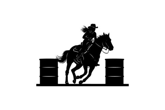 Silhouette of Cowboy Riding Horse Over F Review