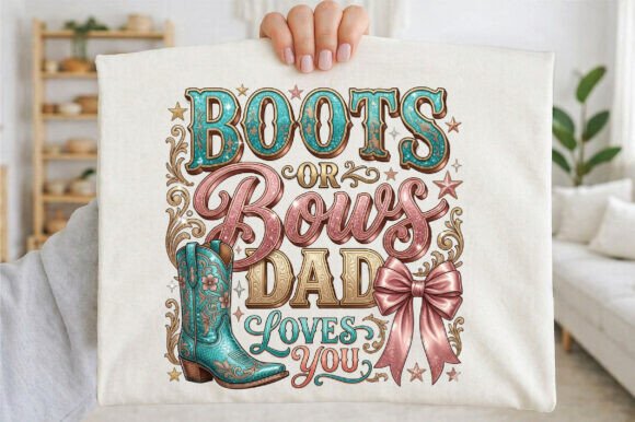 Western Boots or Bows Gender Dad PNG Review